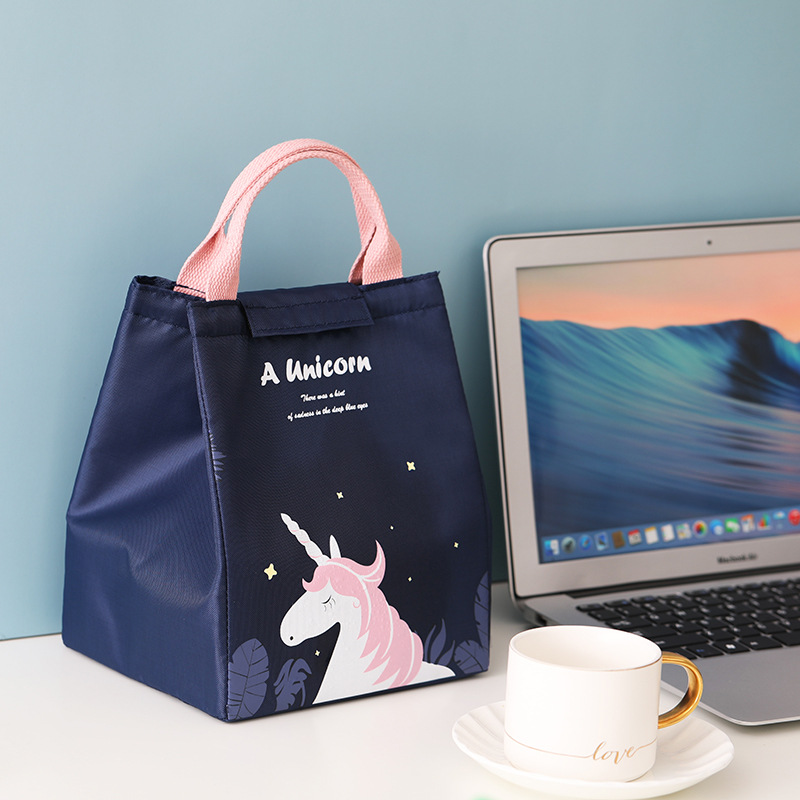 New Cute Cartoon Unicorn Lunch - Tote Bag Sublimation recension och pris