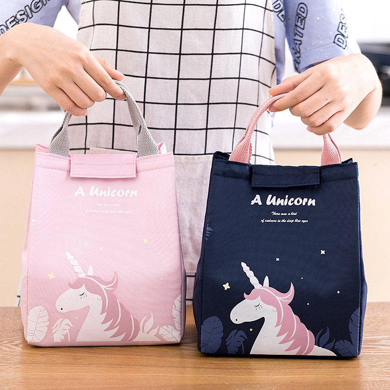 New Cute Cartoon Unicorn Lunch - Tote Bag Sublimation recension och pris