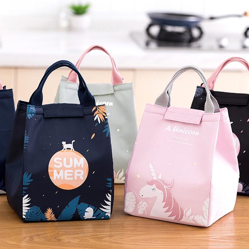 New Cute Cartoon Unicorn Lunch - Tote Bag Sublimation recension och pris