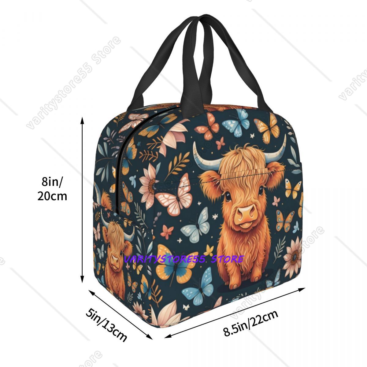 Custom Highland Cow And Flower - Tote Bag Sublimation recension och pris