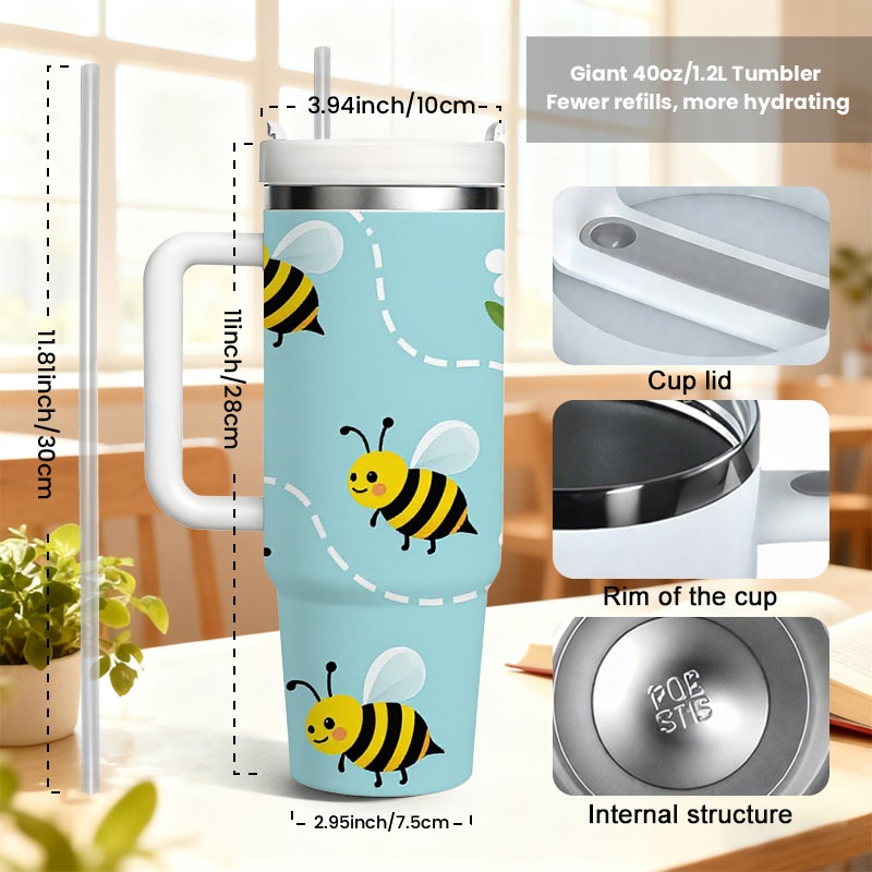 Playful Cartoon Bee And White  - Sublimation Mug White recension och pris