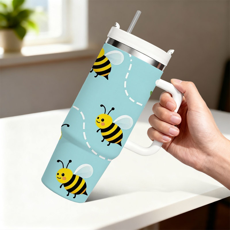 Playful Cartoon Bee And White  - Sublimation Mug White recension och pris