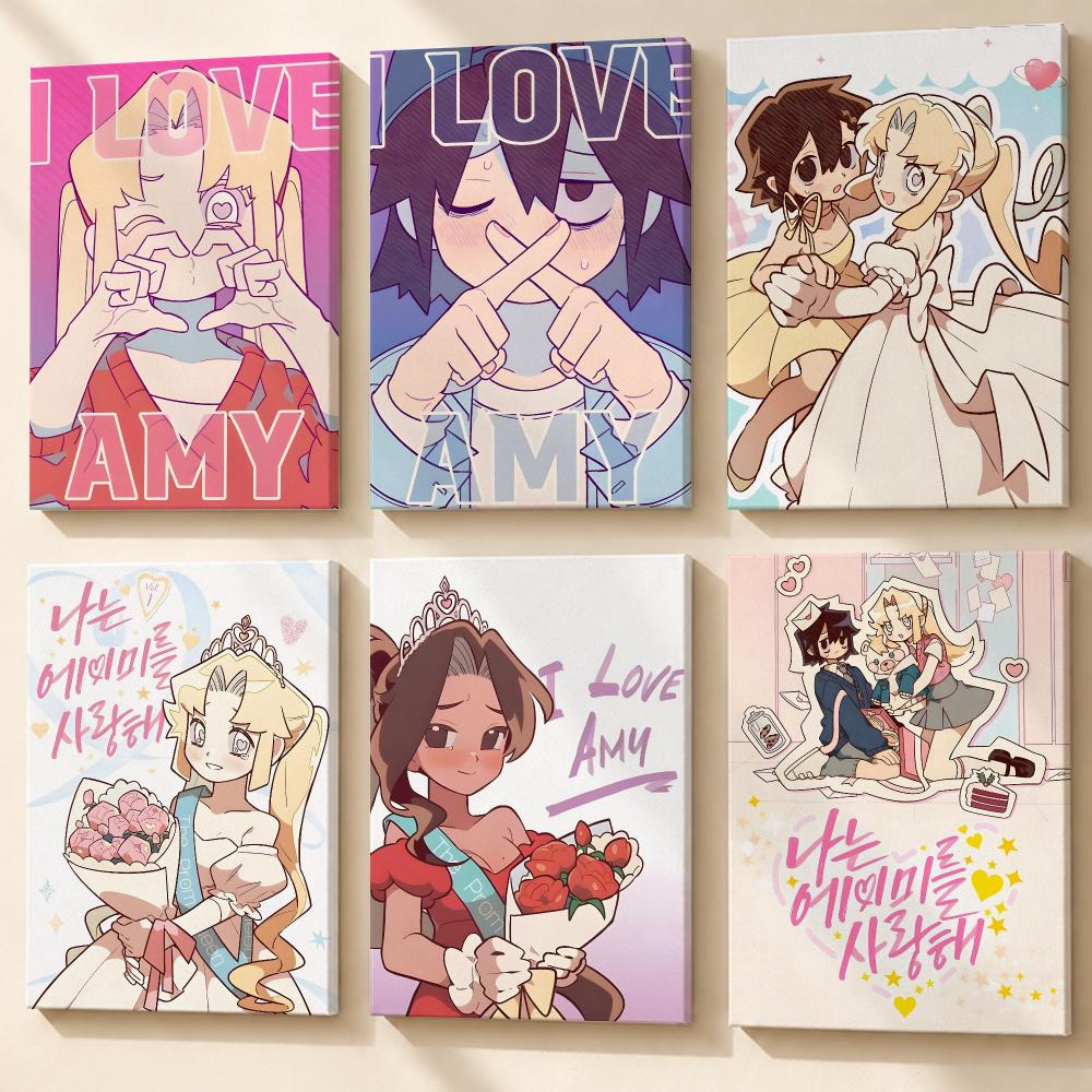 Anime I Love A-Amy Painting Ca - Canvas Wrap Ready recension och pris