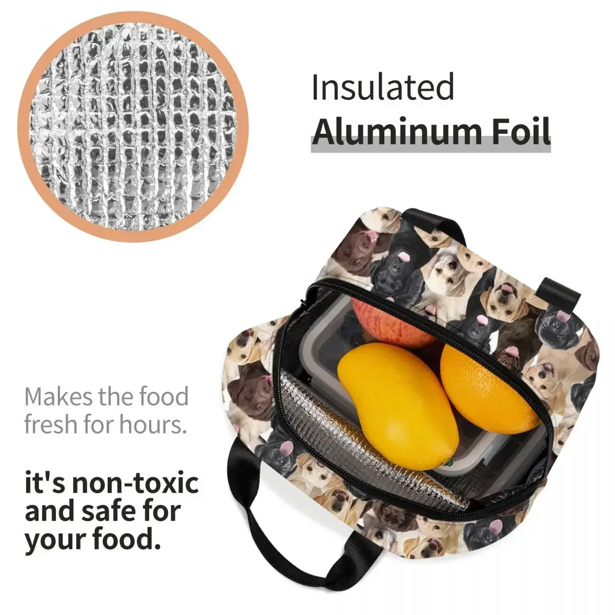 Labrador Cute Dog Insulated Lu - Tote Bag Sublimation recension och pris