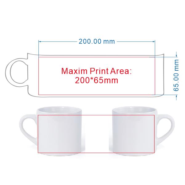 175ml Small Coffee Mug DIY LOG - Sublimation Mug White recension och pris