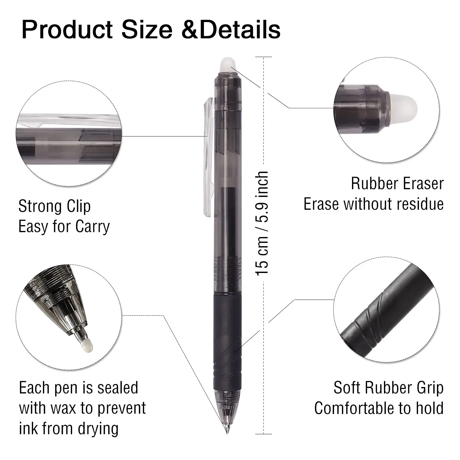 8 Colors 0.7mm Magic Retractab - Pilot Pen Frixion recension och pris