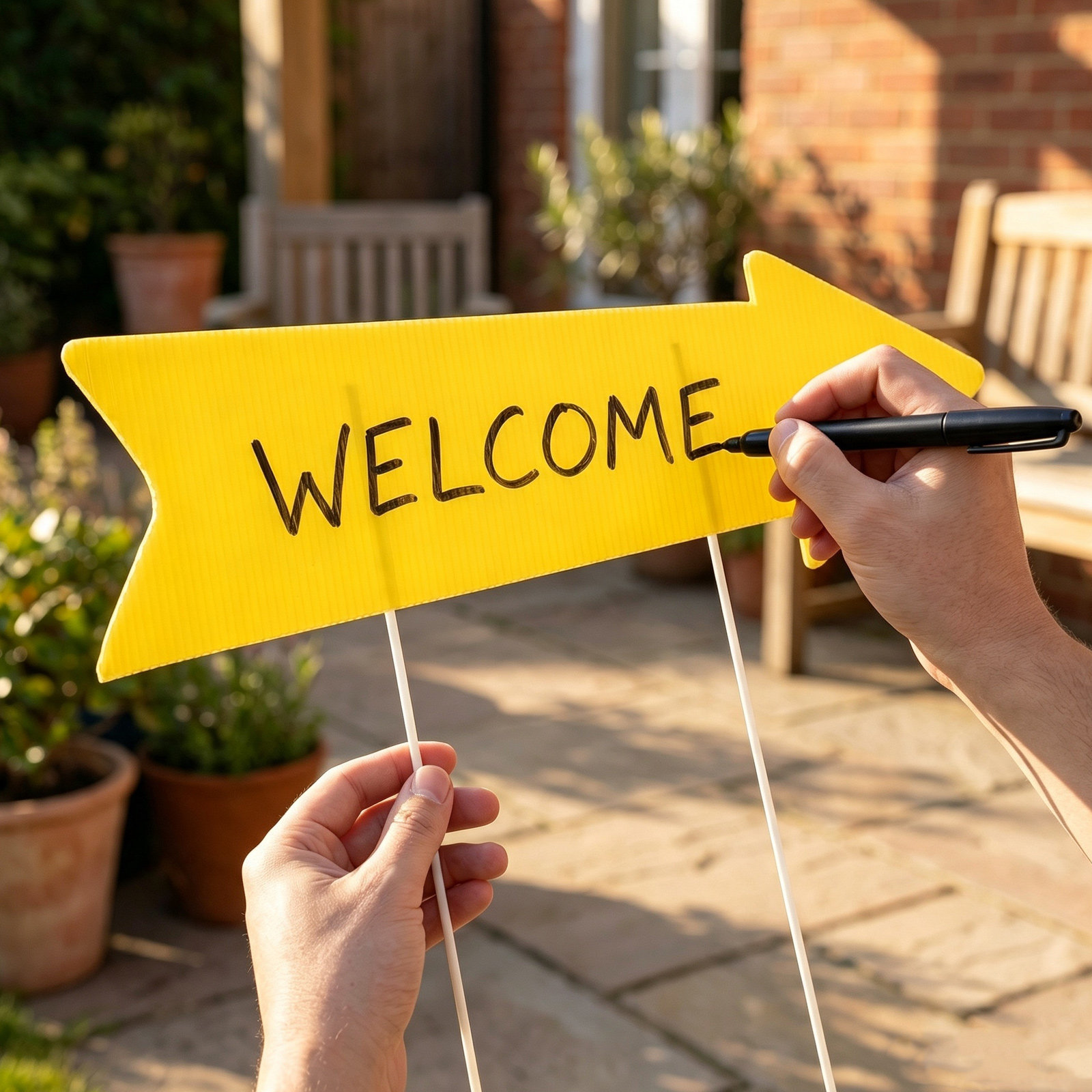 10Pcs Blank Yellow Arrow Yard  - Yard Sign Blank recension och pris