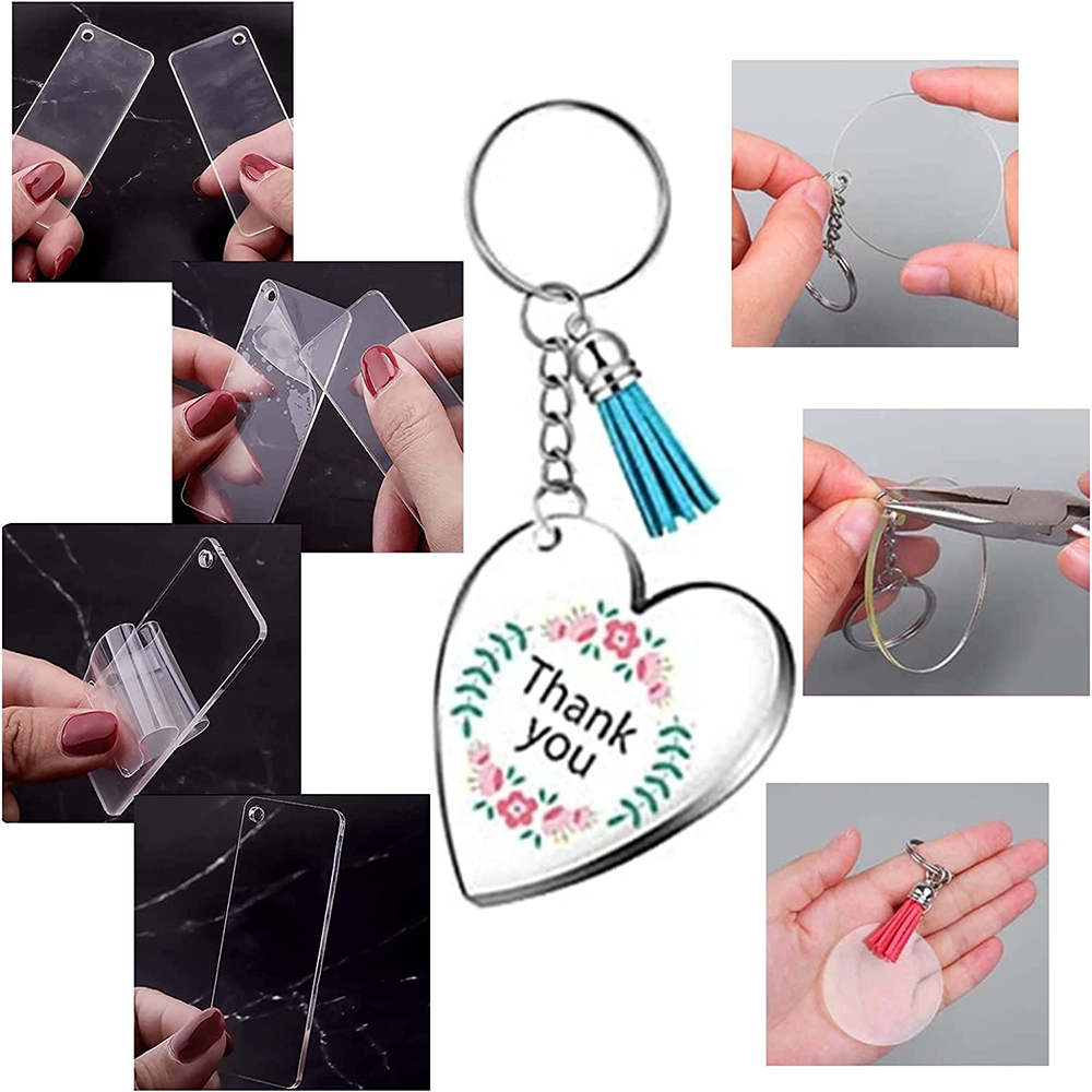 144PCS Acrylic Blank Clear Key - Tote Bag Sublimation recension och pris