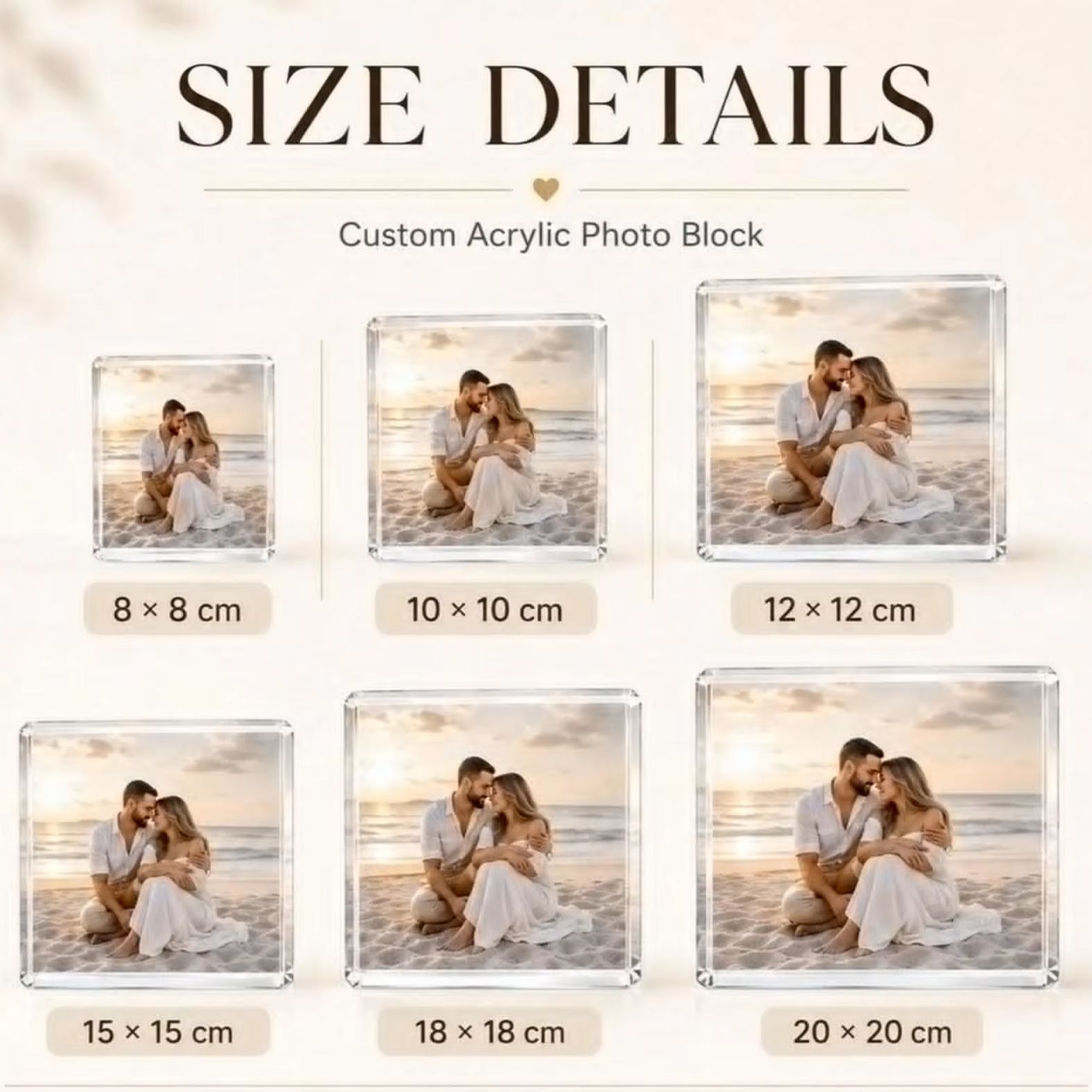 Custom Photo & Text Acrylic Bl - Photo Acrylic Block recension och pris