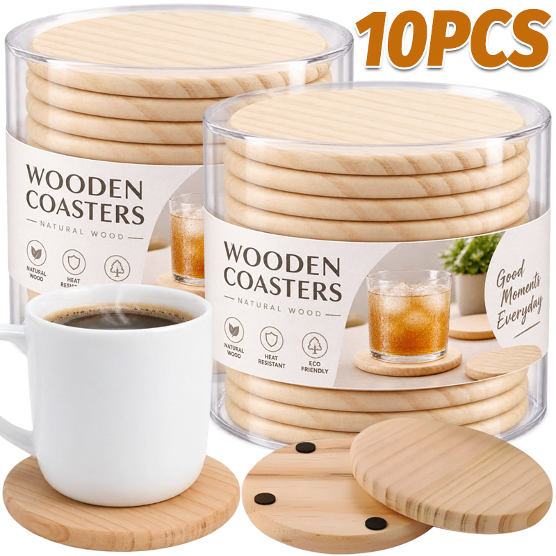 Round Blank Wooden Coasters Bo - Water Bottle Blank recension och pris