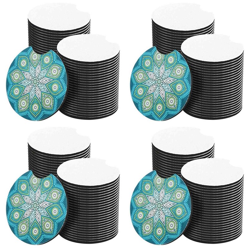 ABVS 200Pcs Sublimation Car Co - Coaster Sublimation Blank recension och pris