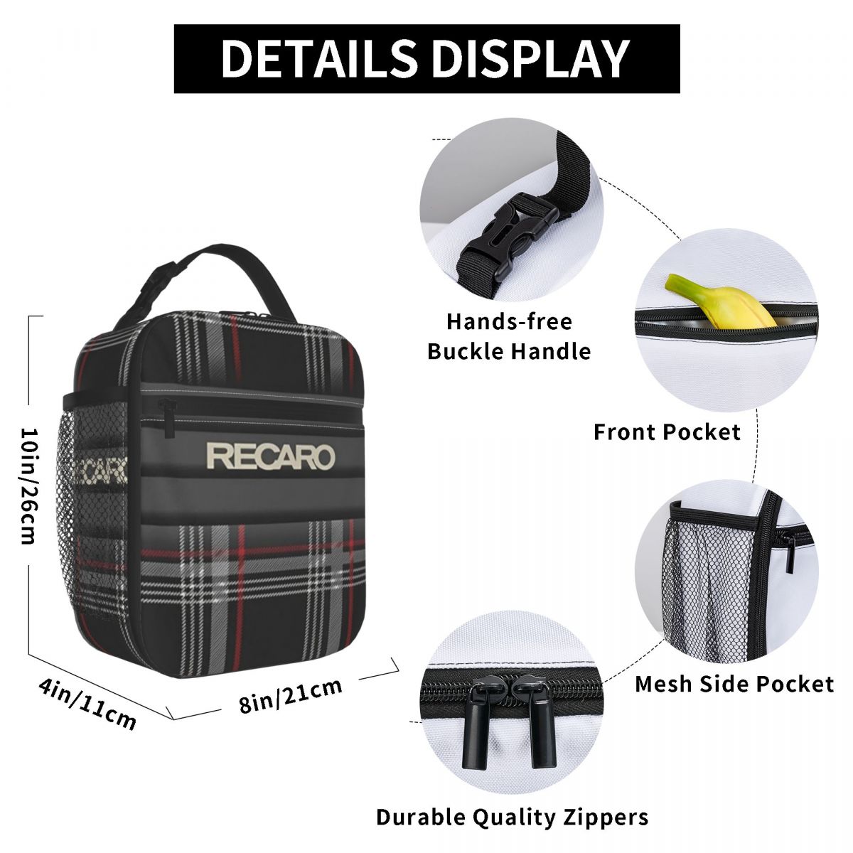 Tartan Plaid Recaros Insulated - Tote Bag Sublimation recension och pris