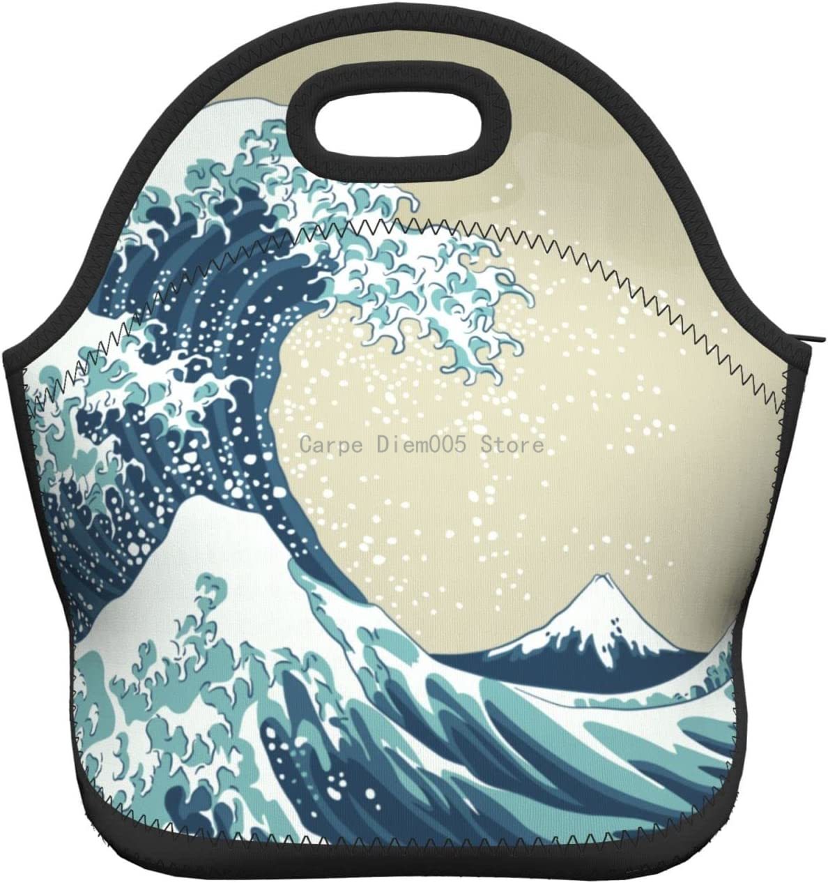 Neoprene Lunch Bag Japan Wave  - Tote Bag Sublimation recension och pris